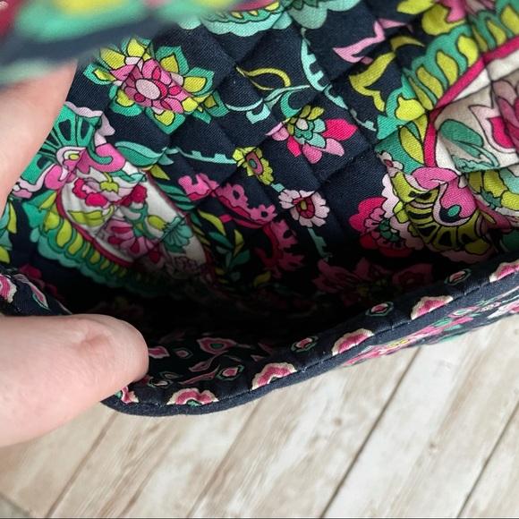 VERA BRADLEY BLUE PINK FLORAL PAISLEY TOTE BAG - Picture 6 of 12